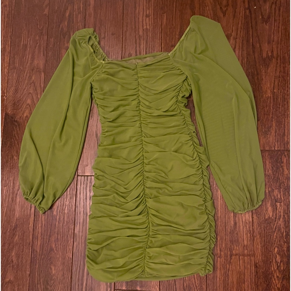 Lucy in the Sky Green Long Sleeve Mini Dress